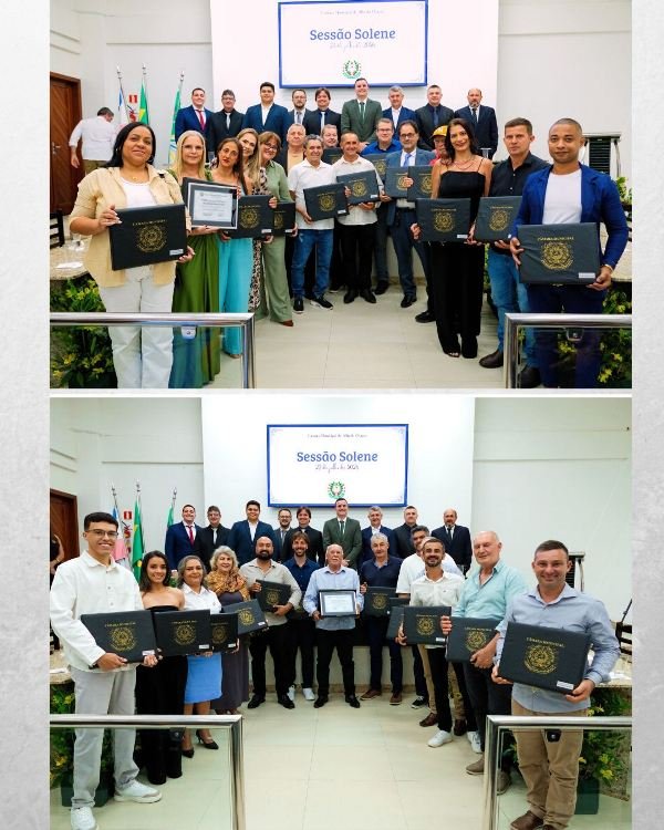 Câmara Municipal de Alfredo Chaves homenageia cidadãos que contribuem para o desenvolvimento do município