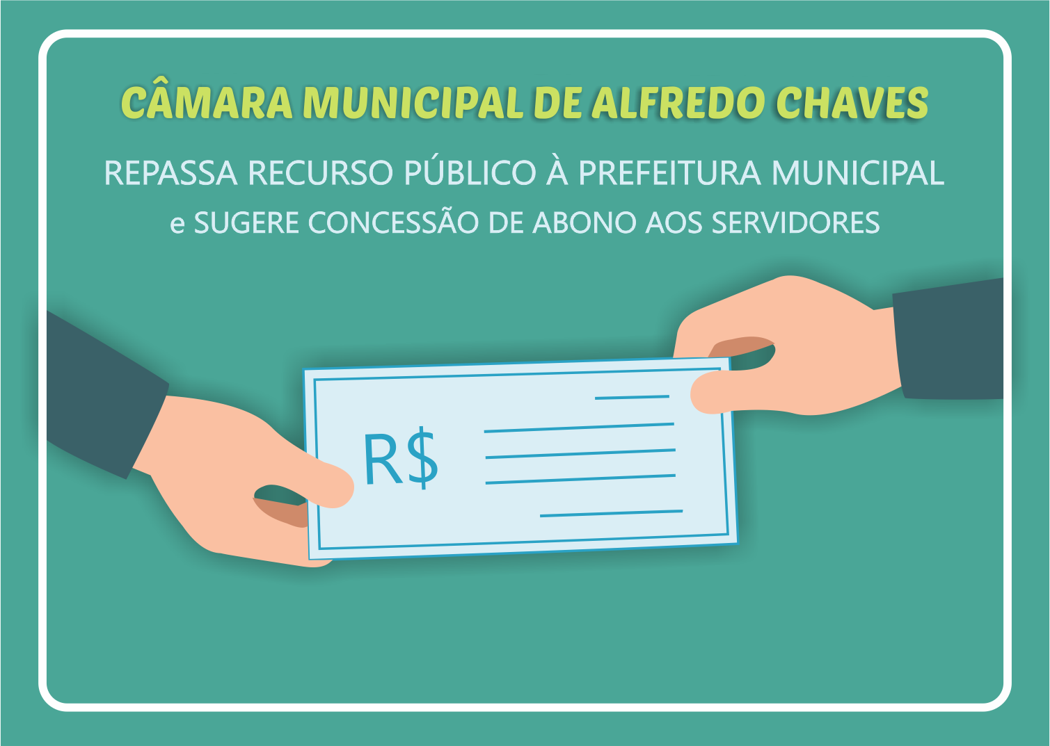 Câmara repassa Recurso Público à Prefeitura e sugere abono aos servidores